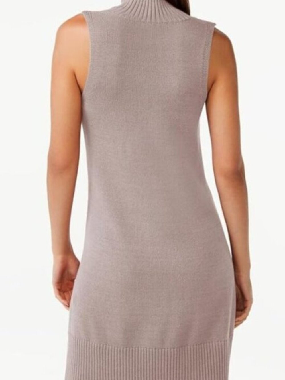 Chang Yun Women's Sleeveless Turtleneck Sweater Dresses Casual Knit Pullover - Picture 3 of 3